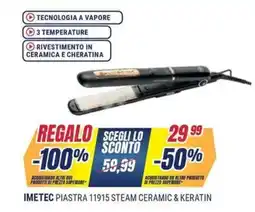 Sinergy Imetec piastra 11915 steam ceramic & keratin offerta