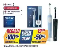 Sinergy Oral-b spazzolino vitality pro duo offerta