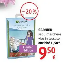 dm drogerie markt Garnier set 5 maschere viso in tessuto offerta