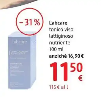 Labcare tonico viso lattiginoso nutriente