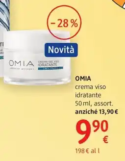dm drogerie markt Omia crema viso idratante offerta