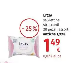 dm drogerie markt Lycia salviettine struccanti offerta