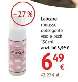 dm drogerie markt Labcare mousse detergente viso e occhi offerta