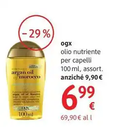 dm drogerie markt ogx olio nutriente per capelli offerta