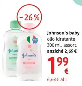 dm drogerie markt Johnson's baby olio idratante offerta