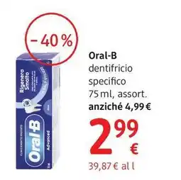 dm drogerie markt Oral-B dentifricio specifico offerta