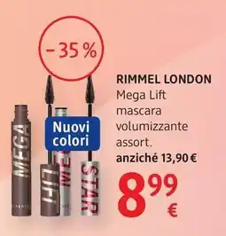 dm drogerie markt Rimmel london mega lift mascara volumizzante offerta