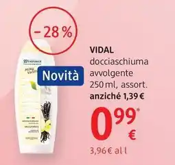 dm drogerie markt Vidal docciaschiuma avvolgente offerta