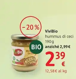dm drogerie markt ViviBio hummus di ceci offerta