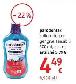 dm drogerie markt Parodontax collutorio per gengive sensibili offerta