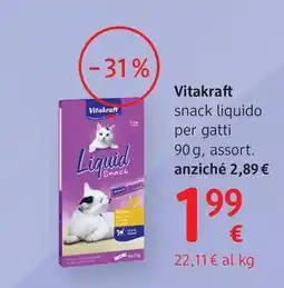 dm drogerie markt Vitakraft snack liquido per gatti offerta