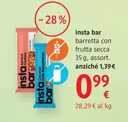 dm drogerie markt Insta bar barretta con frutta secca offerta