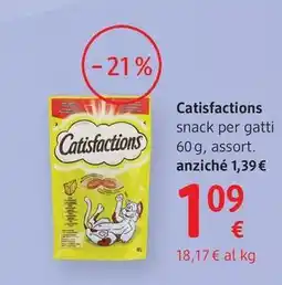 dm drogerie markt Catisfactions snack per gatti offerta