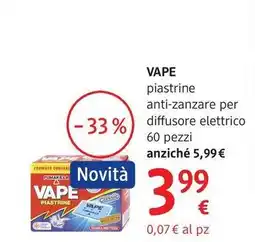 dm drogerie markt Vape piastrine anti-zanzare per diffusore elettrico offerta