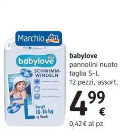 dm drogerie markt babylove pannolini nuoto offerta