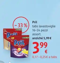 dm drogerie markt Pril tabs lavastoviglie offerta