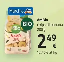 dm drogerie markt dmBio chips di banana offerta