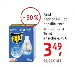 dm drogerie markt Raid ricarica liquida per diffusore anti-zanzara offerta