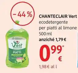 dm drogerie markt Chanteclair vert ecodetergente per piatti al limone offerta