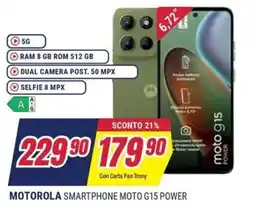 Sinergy MOTOROLA SMARTPHONE MOTO G15 POWER offerta