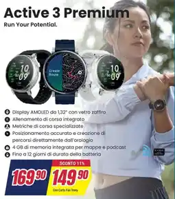 Sinergy amazfit Active 3 Premium offerta
