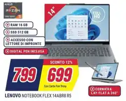 Sinergy LENOVO NOTEBOOK FLEX 14ABR8 R5 offerta