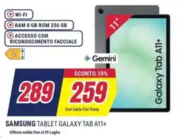 Sinergy SAMSUNG TABLET GALAXY TAB A11+ offerta