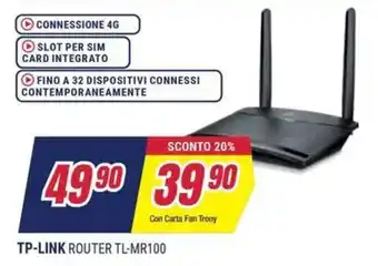 Sinergy TP-LINK ROUTER TL-MR100 offerta