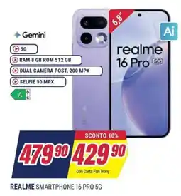 Sinergy REALME SMARTPHONE 16 PRO 5G offerta