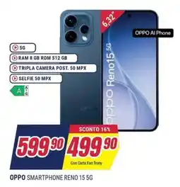 Sinergy OPPO SMARTPHONE RENO 15 5G offerta