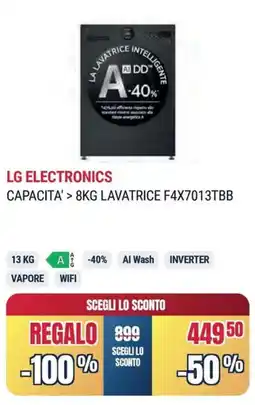 Sinergy LG ELECTRONICS LAVATRICE F4X7013TBB offerta