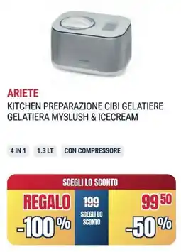 Sinergy Ariete kitchen preparazione cibi gelatiere gelatiera myslush & icecream offerta