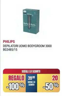 Sinergy Philips depilatori uomo bodygroom 3000 BG3485/15 offerta