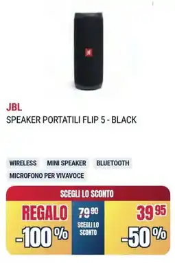 Sinergy Jbl speaker portatili flip 5 - black offerta