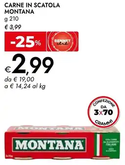 Bennet Carne in scatola MONTANA offerta