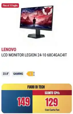 Sinergy LENOVO LCD MONITOR LEGION 24-10 68C4GAC4IT offerta