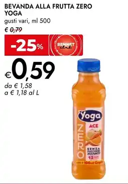 Bennet Bevanda alla frutta zero YOGA offerta