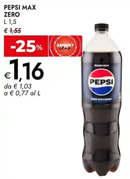 Bennet Pepsi max zero offerta
