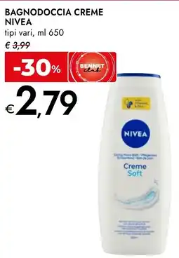 Bennet Bagnodoccia creme NIVEA offerta
