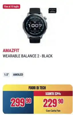 Sinergy Amazfit wearable balance 2 - black offerta