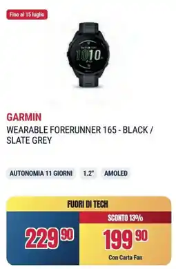 Sinergy Garmin wearable forerunner 165 - black/ slate grey offerta