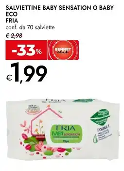 Bennet Salviettine baby sensation o baby eco FRIA offerta