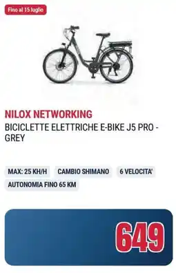 Sinergy Nilox networking biciclette elettriche e-bike J5 pro - grey offerta
