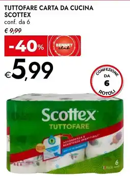 Bennet Tuttofare carta da cucina SCOTTEX offerta