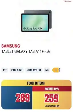 Sinergy SAMSUNG TABLET GALAXY TAB A11+ - 5G offerta