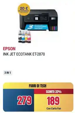 Sinergy EPSON INK JET ECOTANK ET-2870 offerta