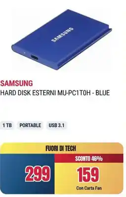 Sinergy Samsung hard disk esterni MU-PC1TOH - blue offerta