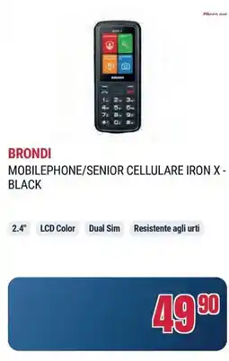 Sinergy Brondi mobilephone/senior cellulare iron x- black offerta