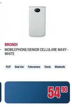 Sinergy Brondi mobilephone/senior cellulare maxy - white offerta