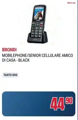 Sinergy Brondi mobilephone/senior cellulare amico di casa - black offerta